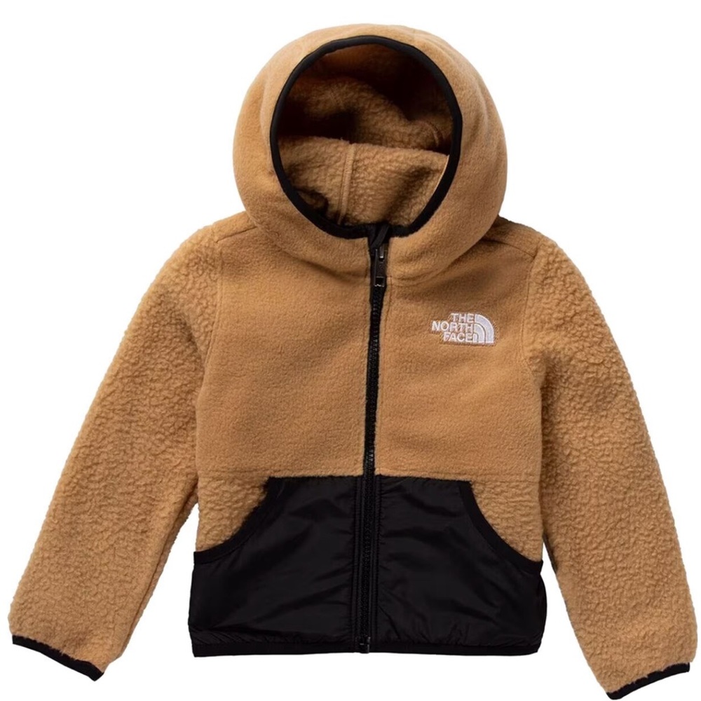 3t The North Face Tan Hooded Fleece Jacket very gently used boys